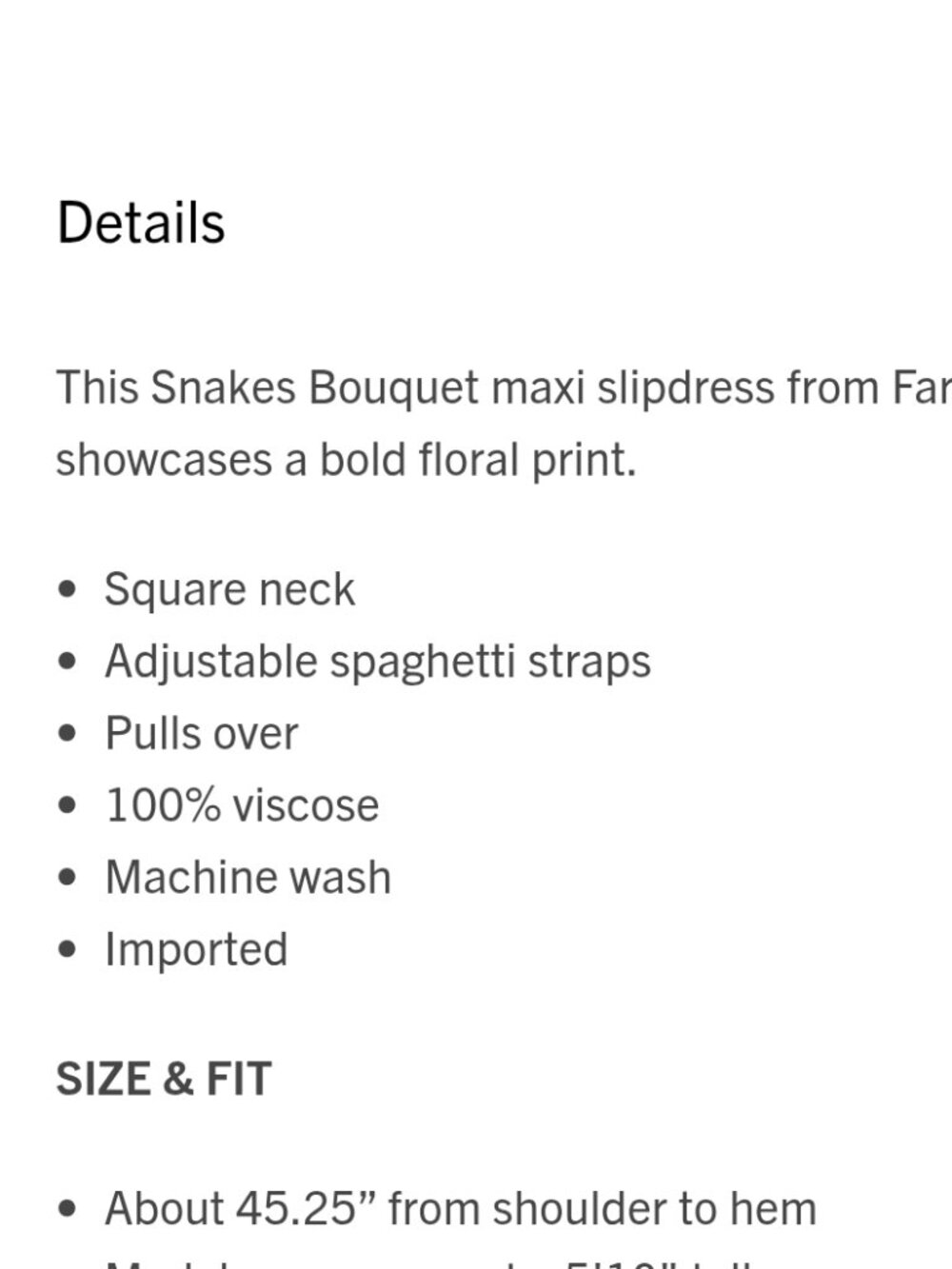 NWT L FARM Rio Snakes Bouquet Maxi Slip Dress - Picture 8 of 12